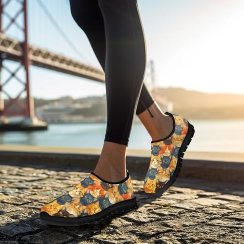 Image of Womens Slip On Walking Shoes Non Slip Loafer Breathable Holiday Travel Shoe Lightweight Casual Low Top Sneakers SizeUS 5.5-11.5
