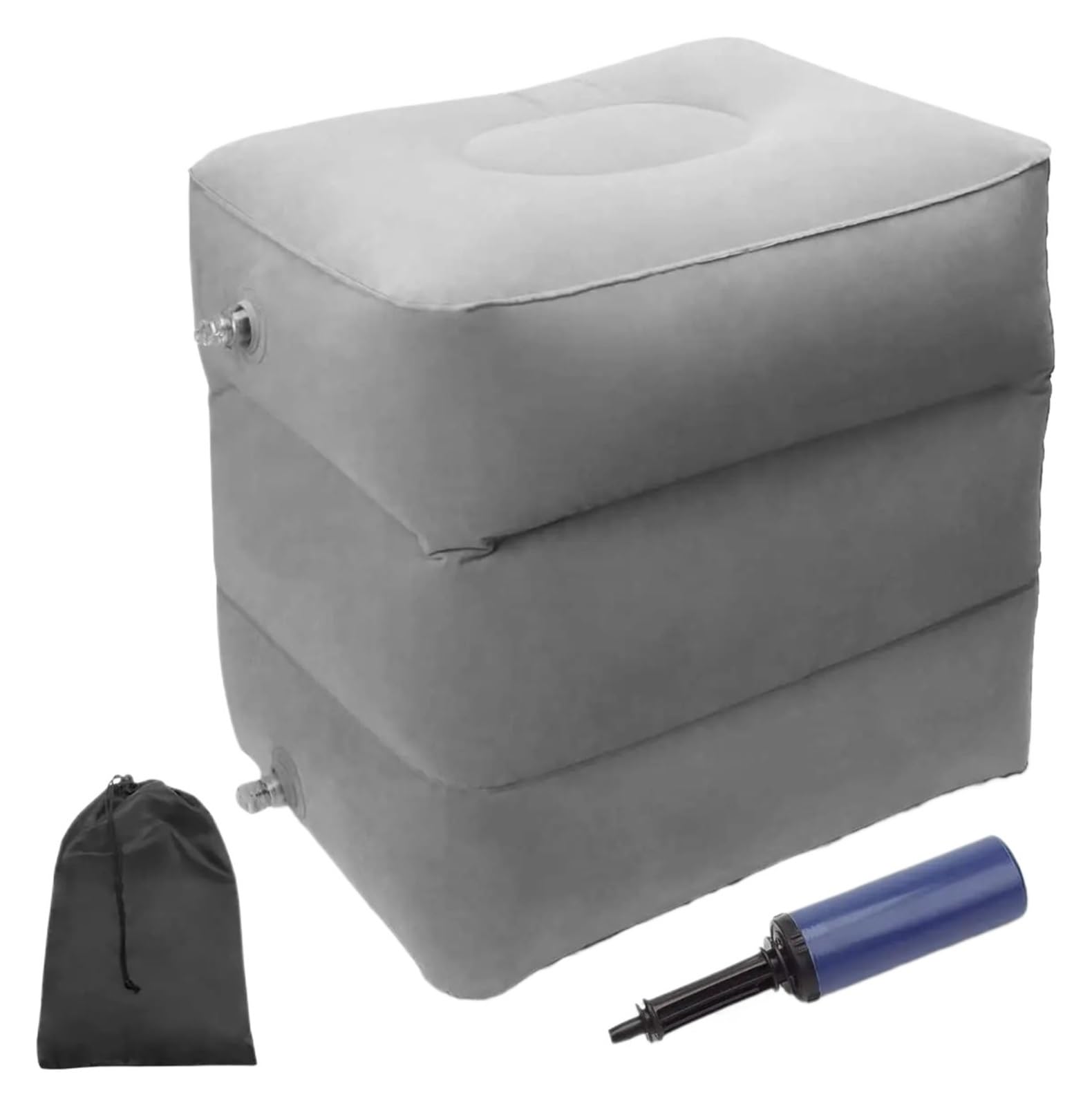 Almohada inflable for reposapiés de viaje, almohada for en aviones, coches, trenes y oficinas