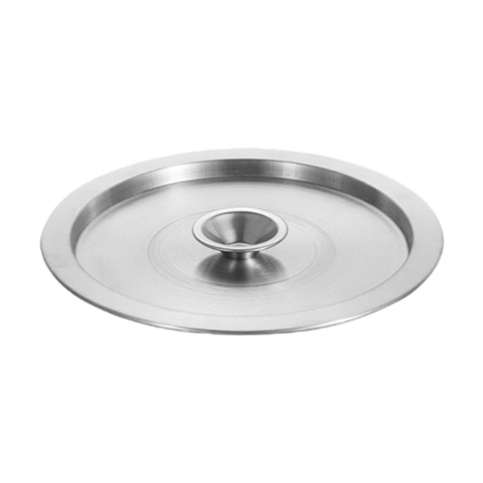 Inacmwih Silver Wok Lid Cover Stainless Steel Anti Scald Stockpot Lid For Pots Pans Skillets 26 Cm