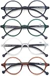 Round Reading Glasses for Women Men Blue Light Blocking Unisex Lightweight Circular Computer Readers Circle Eyeglasses
