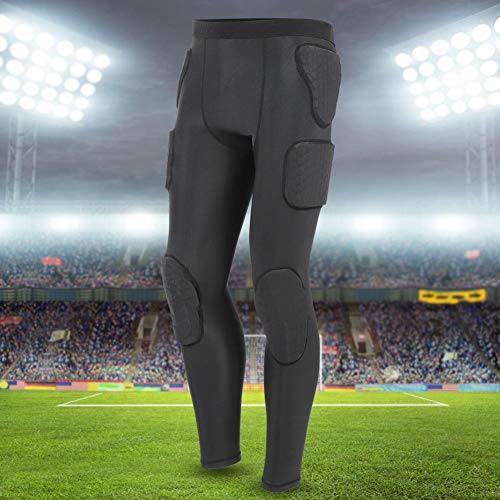 Keenso Pantaloni Antiscivolo in Cotone, Anti-collisione Eva Pantaloni Sportivi Lunghi Protezione Fitness Sport Pantaloni Sportivi da Portiere(L) Abbigliamento Protettivo per Lo Sport