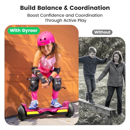 Image of Gyroor Hoverboard New G13 All Terrain Hoverboard with LED Lights, Off Road Hoverboard with Bluetooth for Kids ages 6-12 and Adults