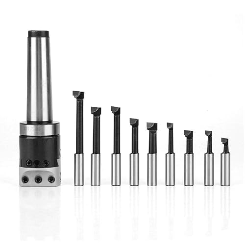 Miniatura 2 de Juego de cabezales de mandrinado para proceso de torno CNC MT4-M16 adaptador de eje + cabezal de perforación de 1.969 in + 9 barras de perforación +