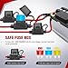 Nilight 16AWG LED Light Bar Wiring Harness Kit 12V On/Off 3 Gang LED Pod Lights Rocker Switch Panel Power Relay Fuse 5Pin Toggle for Cars Boat ATV Trucks-6 Leads