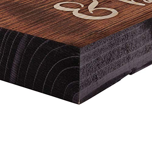 P. Graham Dunn Grateful Thankful Blessed Script Brown 5 X 3.5 Inch Solid Pine Wood Barnhouse Block Sign #TOP4