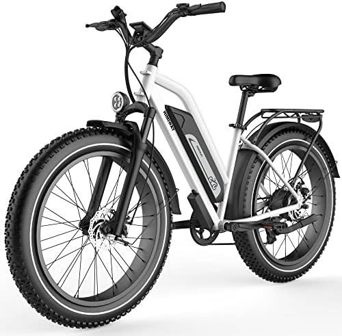 Himiway Cruiser Step-Thru Electric Bike, 60Miles Range 48V 17.5Ah Battery 750W Motor 26" x 4" Fat Tire Electric Bike, 25MPH E Bike Adults 350LBS Payload, Shimano 7 Speed, UL Certified