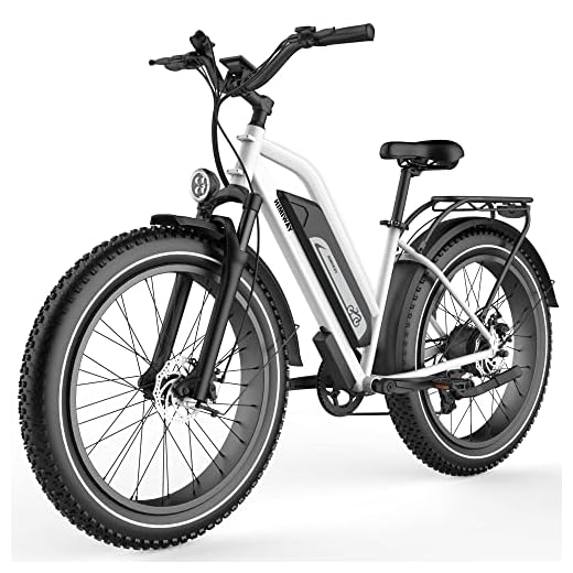 Himiway Cruiser Step-Thru Electric Bike for Adults, 60Miles Range 48V 17.5Ah Battery 750W Motor 26" x 4" Fat Tire Electric Bike, 25MPH E Bike Adults 350LBS Payload, Shimano 7 Speed, UL Certified