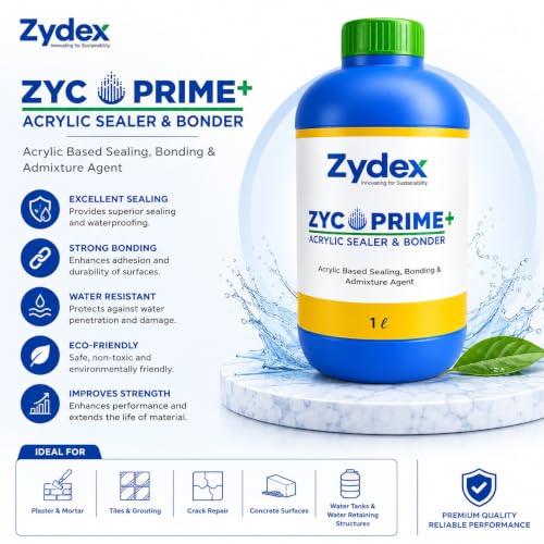 Image of Zydex Zycoprime+ Acrylic Based Sealing, Bonding and Admixture Agent (1L)