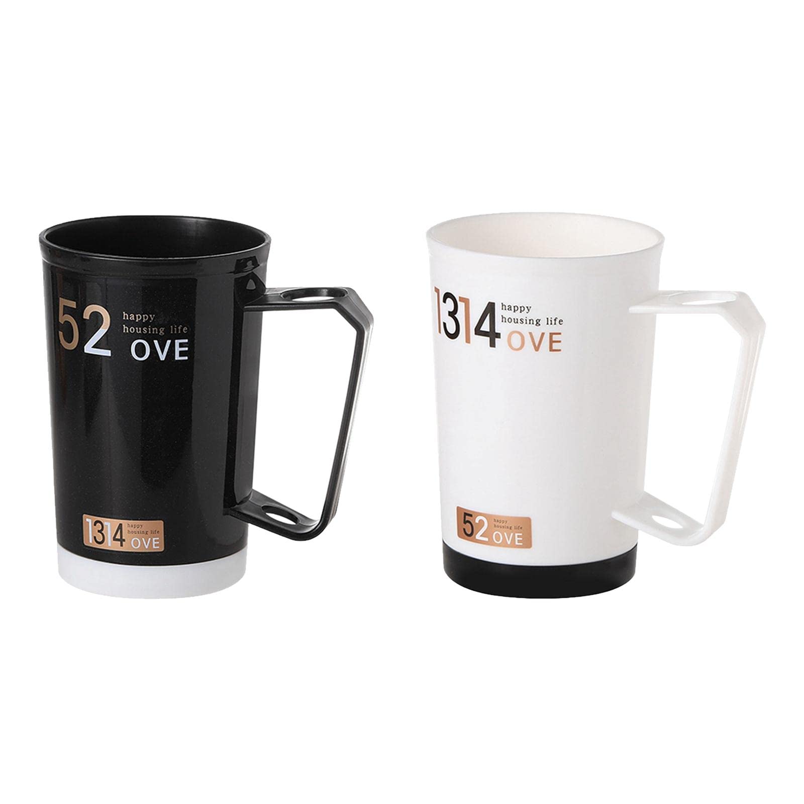 THE STYLE SUTRA 2X Bathroom Tumbler Cup Toothbrush Cup Mug with Handles for Adults Friends-image-45