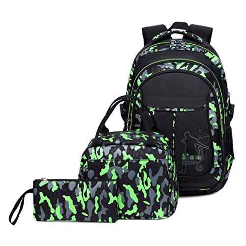 BACKPACKS Escuela Infantil Mochila Bolsa De Viaje Camuflaje Impresión Tres