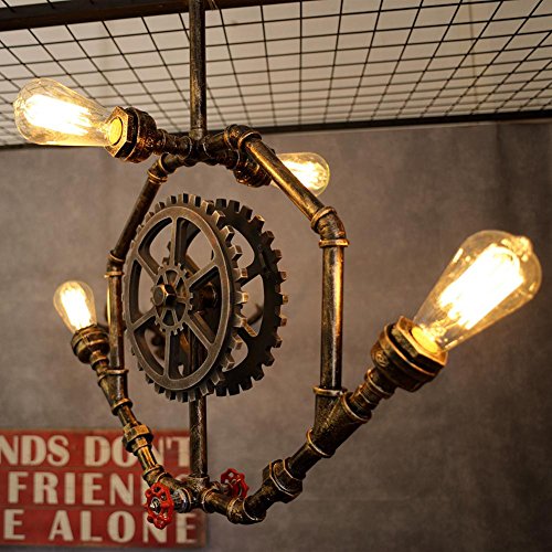 Industrial Retro Gold Iron Gear Water Pipes Chande The Best Amazon