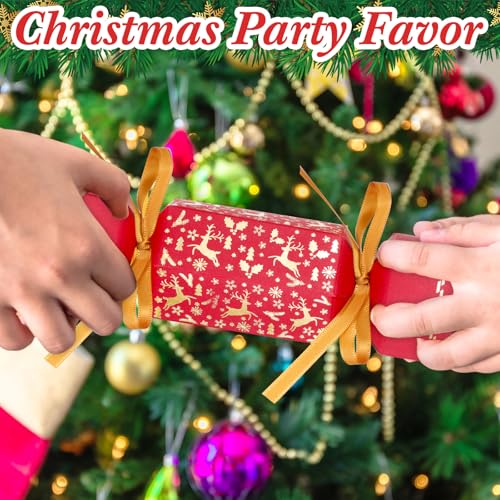 Xinnun XINNUN-CHRISTMAS CRACKER-02 50 Packs Christmas Cracker Kit No Snap Xmas Party Table Favors Snowflake Reindeer Diy Christmas Party Cracker Candy Boxes thumb #5