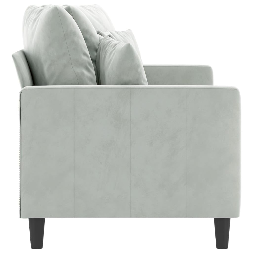LAPOOH Divano a 2 Posti Grigio Chiaro 140 cm in Velluto,Divano,Divano da Soggiorno,Design Moderno,Divano Posti Economico(SPU:359303)