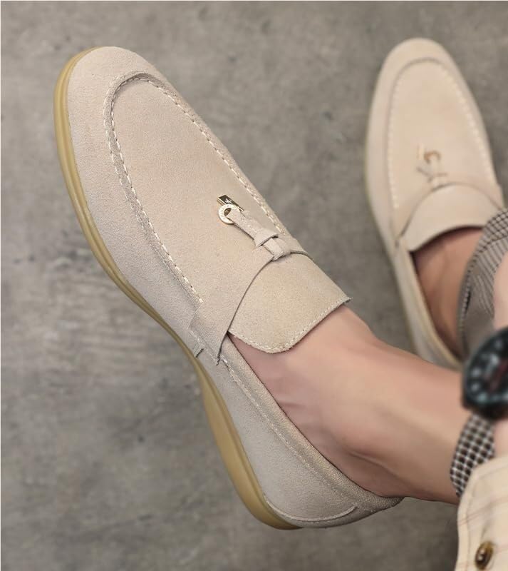 Men's Penny Suede Leather Loafers Shoes Fashion Dress Loafers Outdoor Walking Daily Shoes for Party Wedding Prom4