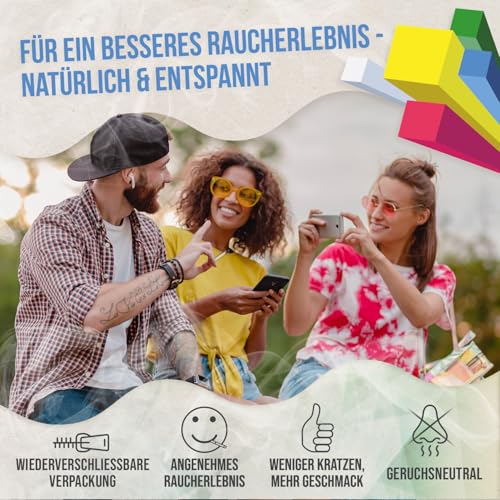 Mari & Juan 1000 Aktivkohlefilter 6mm Slim Size I Aktivkohlefilter dünne Filter mit Aktivkohle aus Kokosschale, 1000 Stück, bunt I Vorratspack I Schadstoffärmeres Raucherlebnis