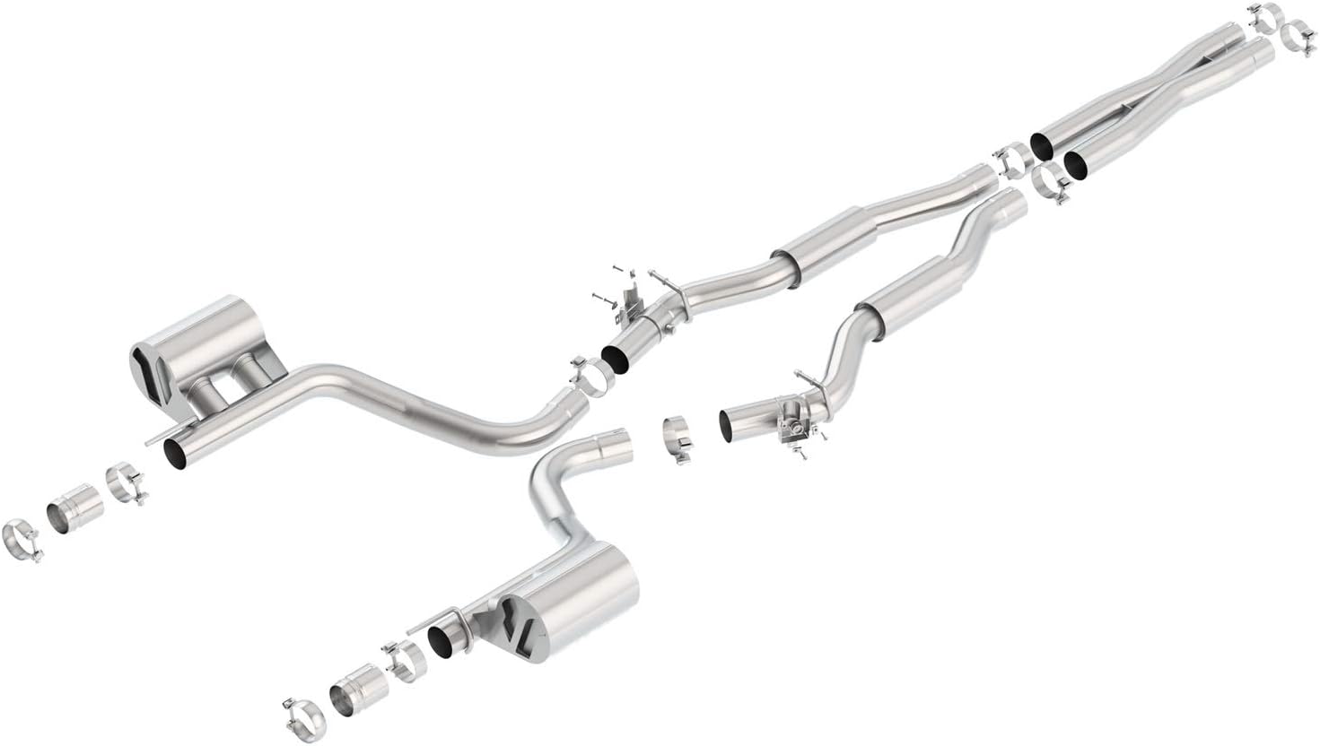 BORLA 140642 Cat-Back System for 2015-2023 Dodge Challenger SRT Hellcat 6.2L V8 Automatic/Manual Transmission RWD With MDS Valves BORLA System Does NOT Include Tips Use Factory Bezel/Valance.