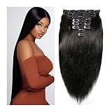 Haarverlängerungen 8 Stücke Tiefe Welle Lockige Clip In Extensions Echthaar Tiefe Lockige Clips Cheveux Naturel Humain Brasilianische Doppel Schuss Volle kopf Haar Extensions Haarverlängerung Clip In