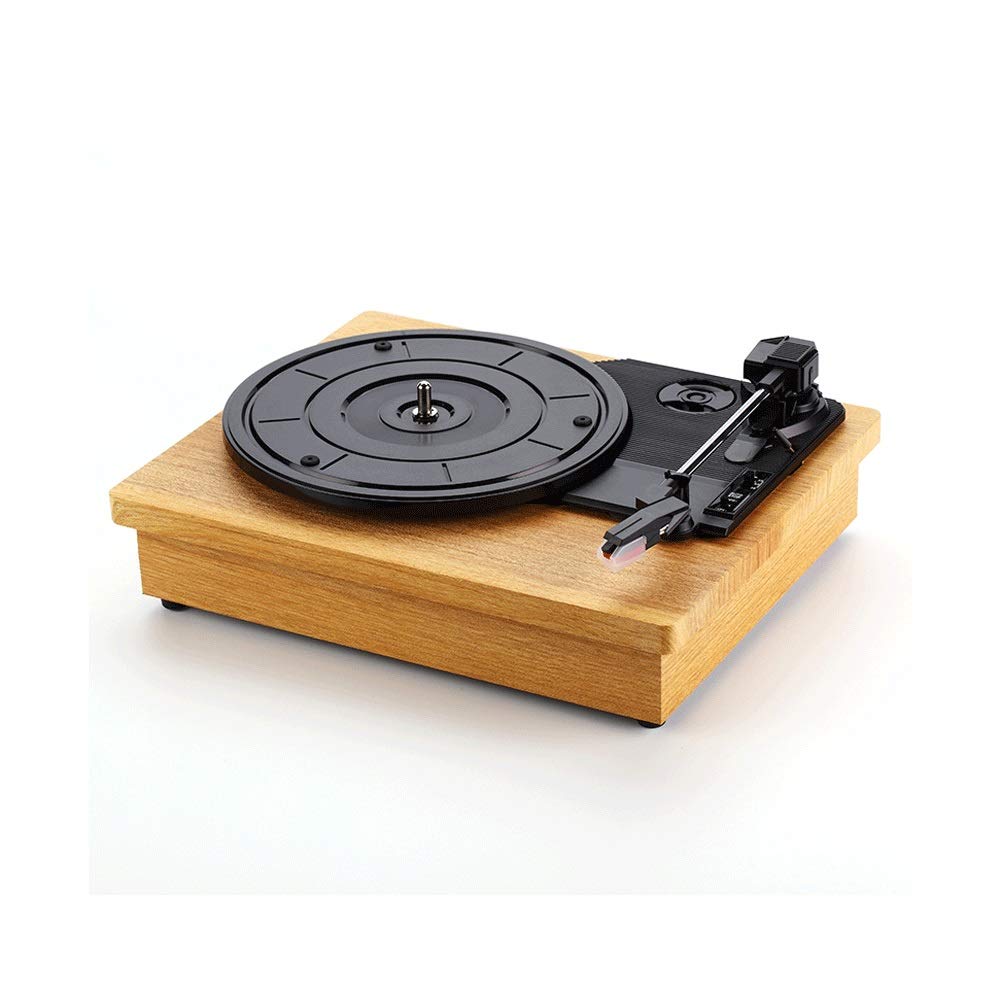 Giradischi retrò per Dischi in Vinile da 33/45/78 Giri, Giradischi a Cinghia Bluetooth con Stereo Hi-Fi Integrato, Piccolo Mini Lettore Tablet, Giallo
