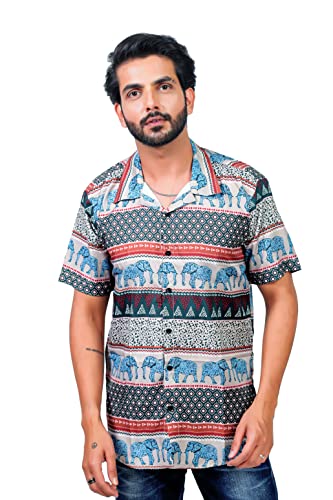 Image of HARPITA Men's Poly Cotton Digital Printed Stitched Half Sleeve Shirt