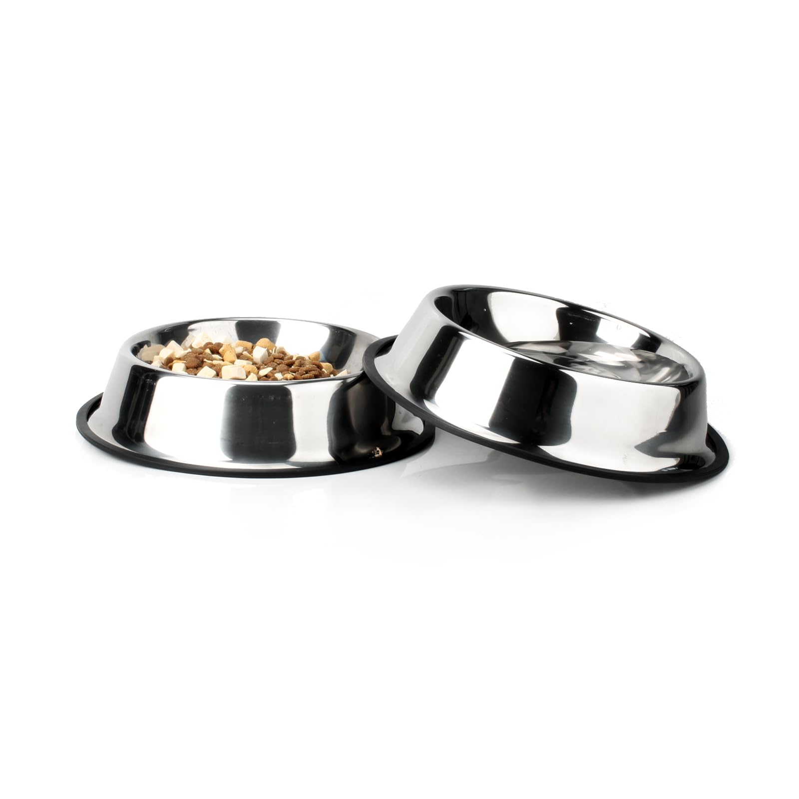 NAJOR Cuenco de acero inoxidable para perros, juego de 2 cuencos de comida para perros, cuenco antideslizante para mascotas y cuenco de agua, capacidad para hasta 32 onzas/4 tazas. Elección perfecta