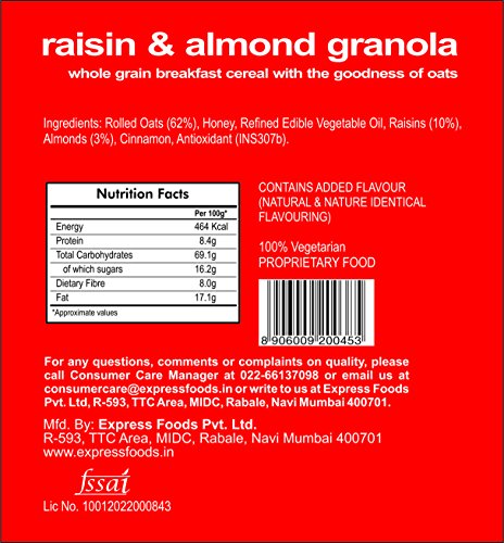 Image of Express Foods Raisin and Almond Granola, 1kg