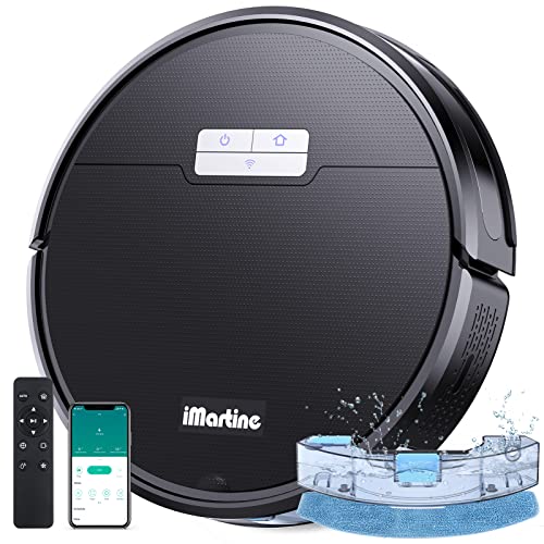 iMartine Robot Vacuum and Mop Cleaner APP&Remote Control, Wi-Fi, Compatible with Alexa and Self-Charging, Ideal for Carpet, Hard Floors, Pet Hair Cleaning