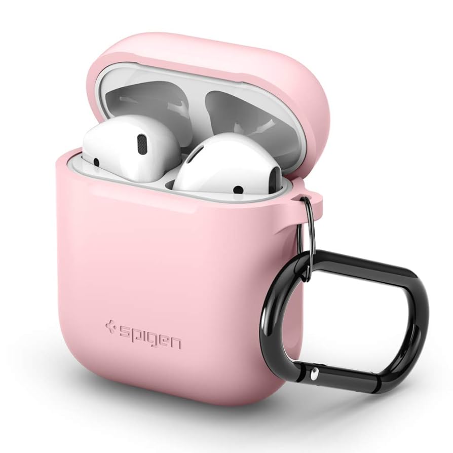 Apple AirPods 第二世代ワイヤレス充電 ＊spigenケース付き Amazon | [Spigen] Apple AirPods ケース カバー 第1世代 / 第2