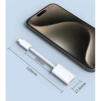 GA10 Mac-Book iPhone ile Uyumlu Şarj Data Kablosu 15 ve Üstü Çevirici Type-C to Lightninng Adaptör