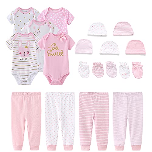 Image of Kiddiezoom Unisex Baby Layette Essentials Giftset Clothing Set 19-Piece For Newborn Baby