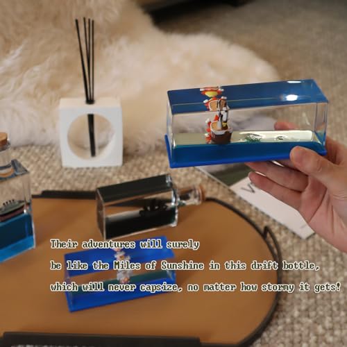 Image of PTAEXCEL Unsinkable Boat in a Box, Unsinkable Cruise Ship, Cruise Ship Fluid Drift Bottle, Cruise Ship Fluid Drift Model Decoration, Home Decoration for Christmas, Birthday. | Exquisite boxed model ornament, stylish home decor. Great gift choice for Christmas, birthday and various holiday celebration