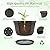Quarut 10 inch Plastic Flower Pots for Outdoor Plants?4 Pack Large Outdoor Planter Pot with Drainage Holes & Saucers?Imitation Wine Barrel Design?for Indoor Outdoor Garden Plants?Brown?