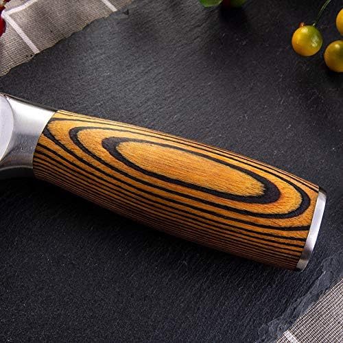 Meat Cleaver Knife, Master Chef Kitchen Knife 4Cr14 Stainless Steel Chopping Cleaver Cutter 57HRC Sharp Blade Pakka Wood Handle Damascus pattern