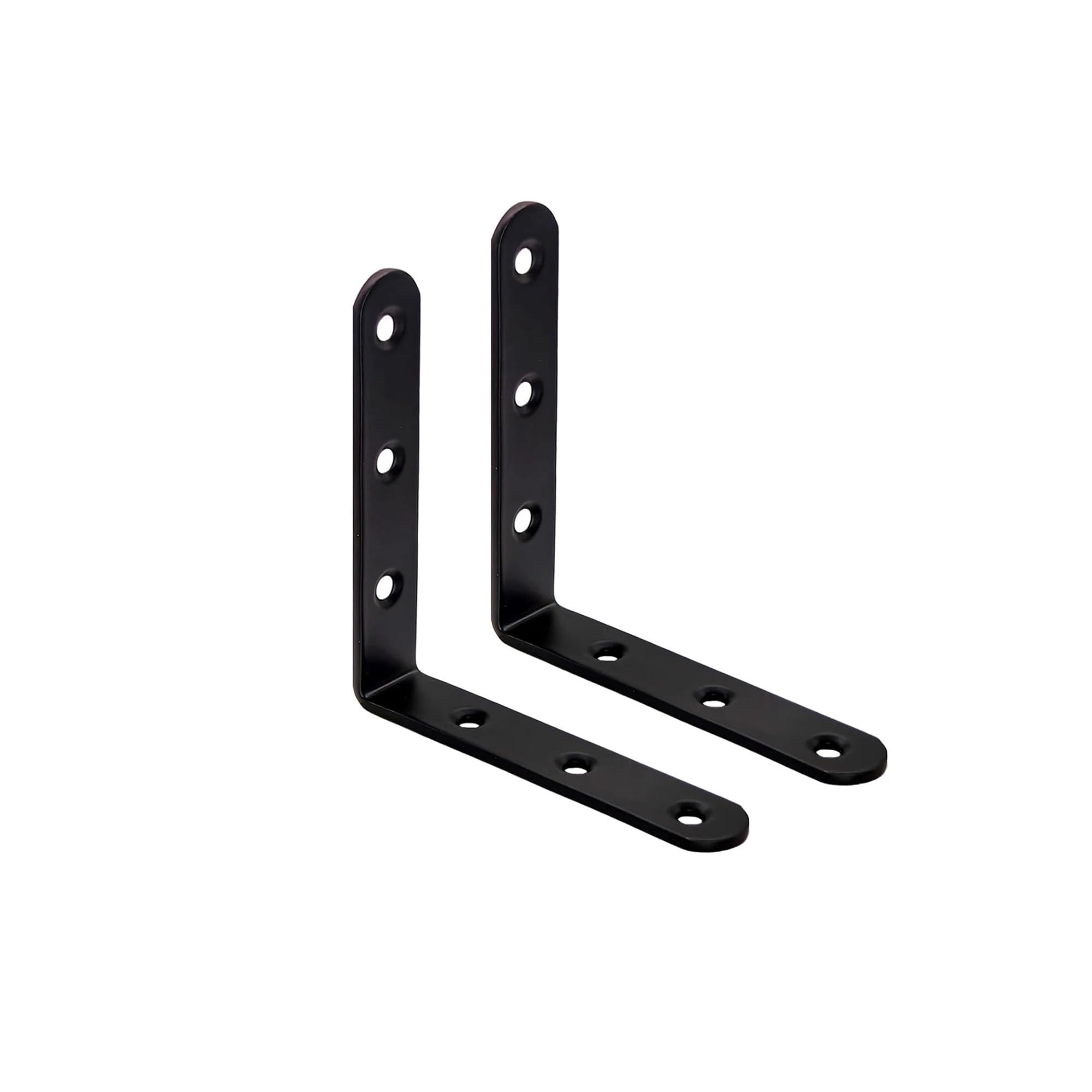 Corner Braces Brackets 2/4/8Pcs 100x100mm Metal L Bracket 90 Degree Right Angle Support for Wood Shelf Furniture Install(2pcs)