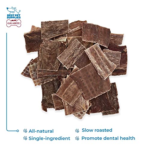 Image of GigaBite Beef Esophagus Dog Treats - Natural Gullet Sticks for Dogs, High Protein Single Ingredient Dog Chews, Rawhide Free Dental Dog Treats for All Dog Breeds - Strips Taffy, 1 Pound (Pack of 2)