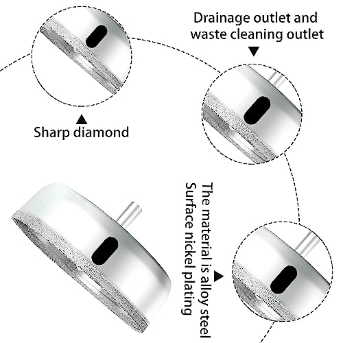 Broca diamantada de 100 mm para vidrio y cerámica miniatura 4
