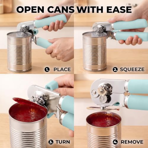 Image of Zulay Kitchen Stainless Steel Swing Open Manual Can Opener Comfortable Grip
