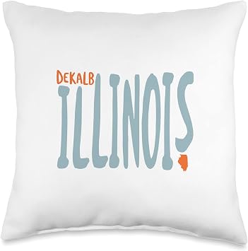 Dekalb Illinois, IL Souvenir Throw Pillow
