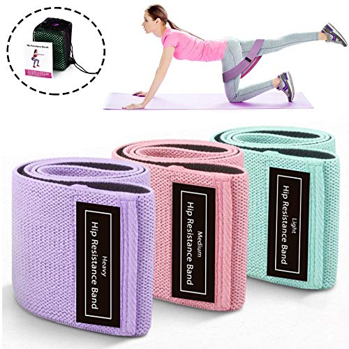 JTD Bandas de Resistencia, Bandas de Resistencia de Tela para el Ejercicio de glúteos y Cadera, Bandas de Bucle de Ejercicio de Resistencia para Mujeres y Hombres, Fitness en el hogar, Yoga, Pilates
