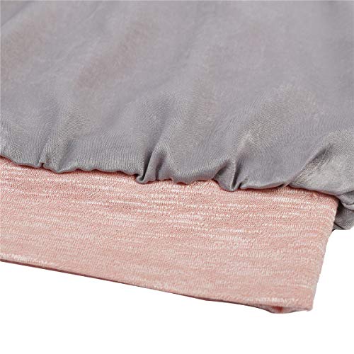 Slap Night Cap Sleep Hat Beanie - Pink Women Organic Bamboo Satin Silk Lined Bonnet Surgical Cap Summer Scarf Hair Cover for Lady Lightweight Light Thin Jersey Chemo, Gifts for Women