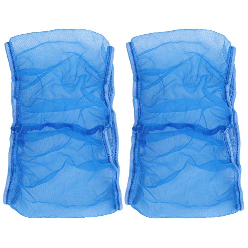 Strnek 2Pcs Bird Cage Cover Seed Catcher Birdcage Lightweight Soft Airy Polyester Mesh Cover Skirt Guard Universal Parrots Cage Accessories 26.0-52.0Inx6.7In (Small-Blue) #TOP24