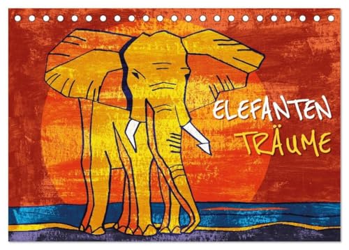 Elefanten-Träume (Tischkalender 2026 DIN A5 quer), CALVENDO...