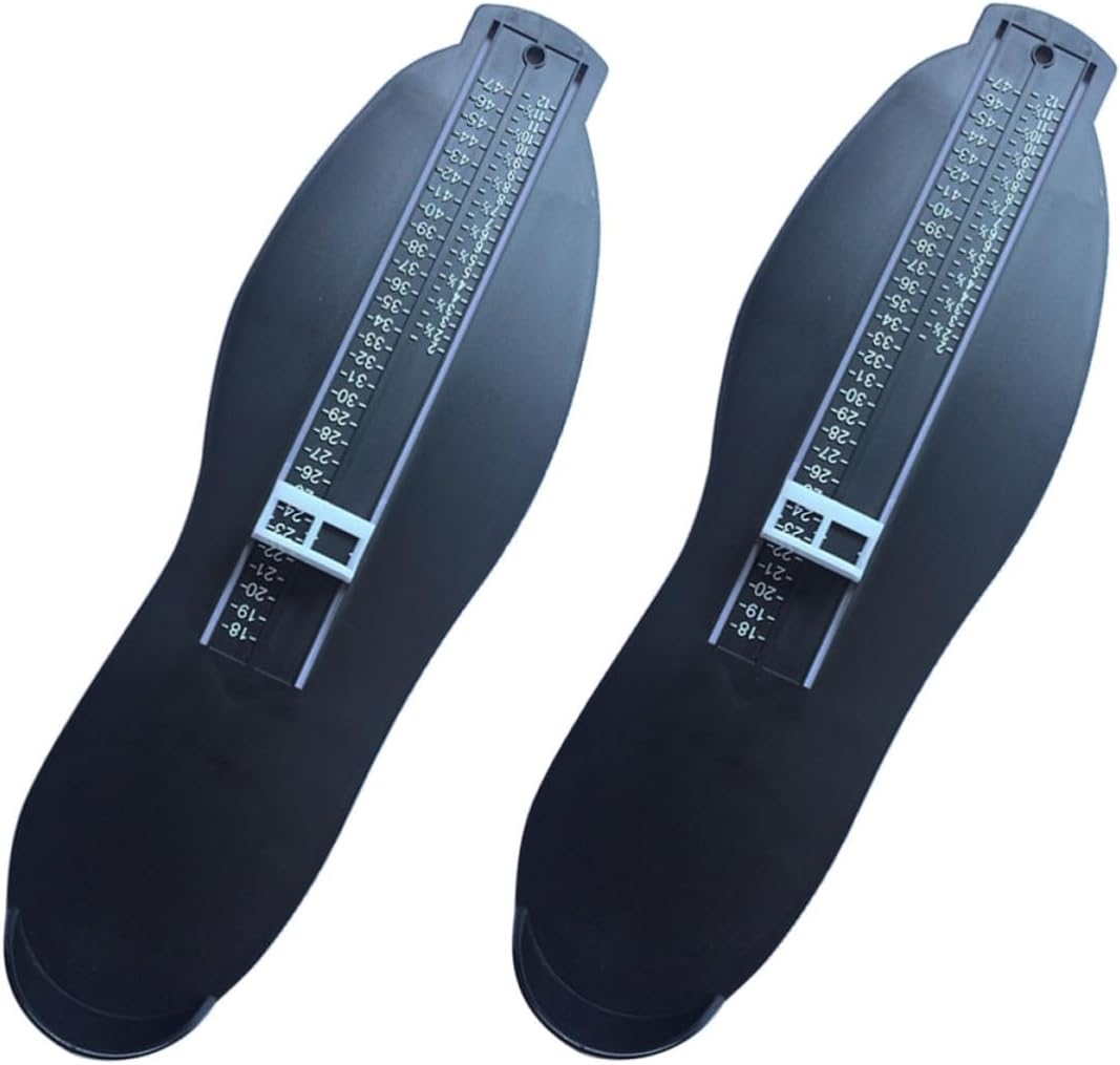 MAGICLULU Foot Measuring Device and Easy to Carry Design for Adults 2pcs Plastic Black with Accurate Measurements Foot Gauge Tool for Shoes When Ordering Shoes Online before Store