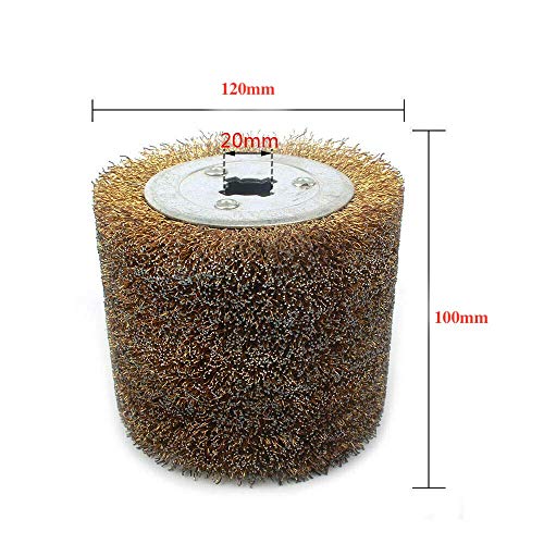 Image of Copper Coated Steel Wire Drawing Polishing Wheel | Surface Finishing Tool for Stainless Steel, Aluminum, Metal, Wood | 0.15mm Copper Coated Steel Wire