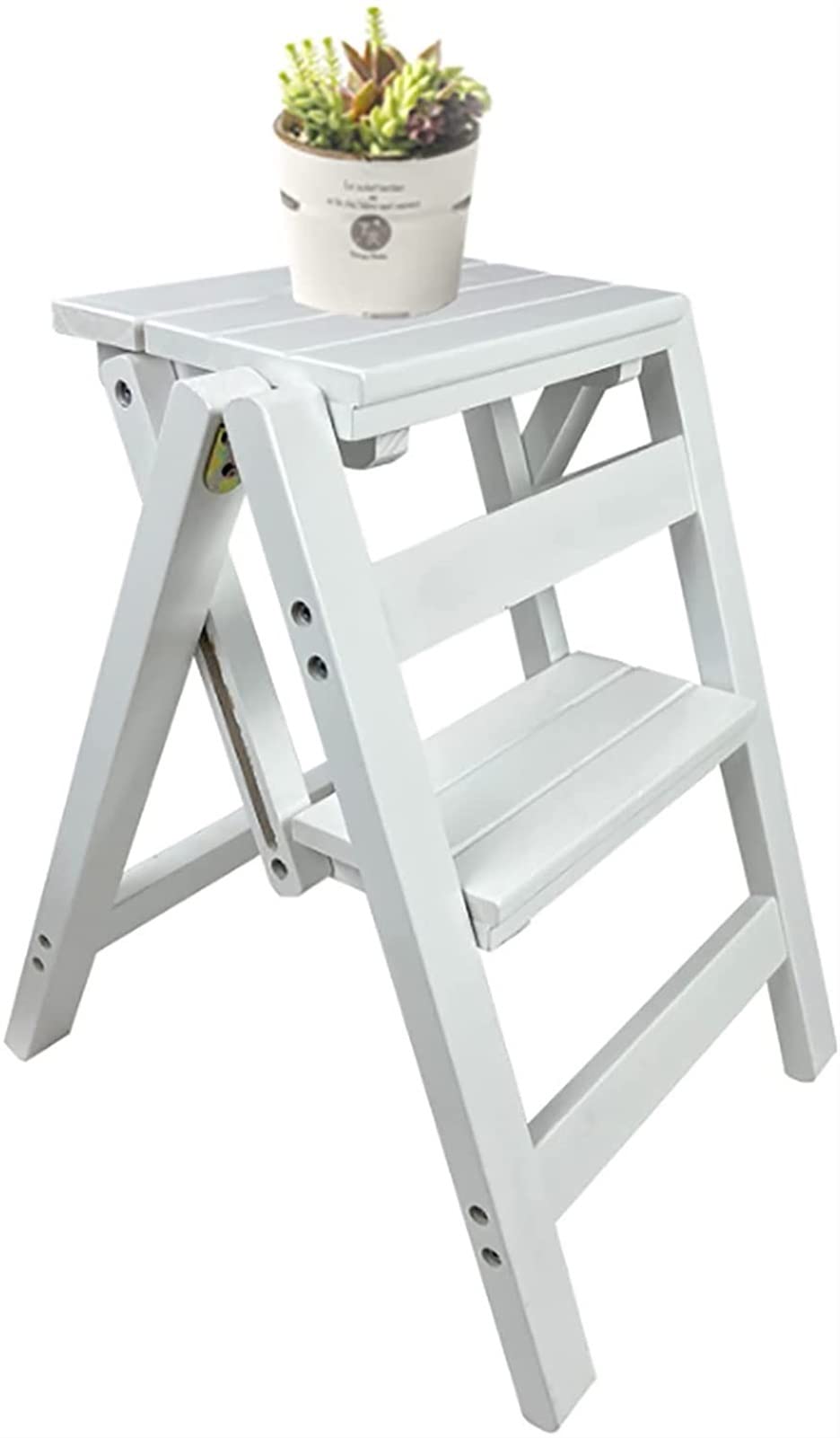 Taburete de 2 escalones con empuñadura superior y base robusta de 330 LB