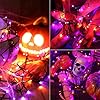 Auting Halloween lichtsnoer, 25 m, 200 leds, paars, oranje, lichtsnoer met afstandsbediening en timer, 8 modi, waterdicht, Halloween-decoratie voor buiten, binnen en tuin #5