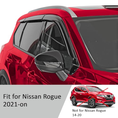 Voron Glass Tape-on Extra Durable Rain Guards for Nissan Rogue 2021-2026, Window Deflectors, Vent Window Visors, 6 Pieces - 100444 by Voron Glass - Image 5