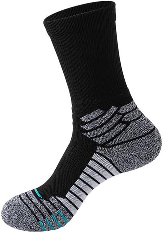 Men's Towel Bottom Training Socks, High Rise Long Tube Comprehensive Sports Socks, Basketball Socks