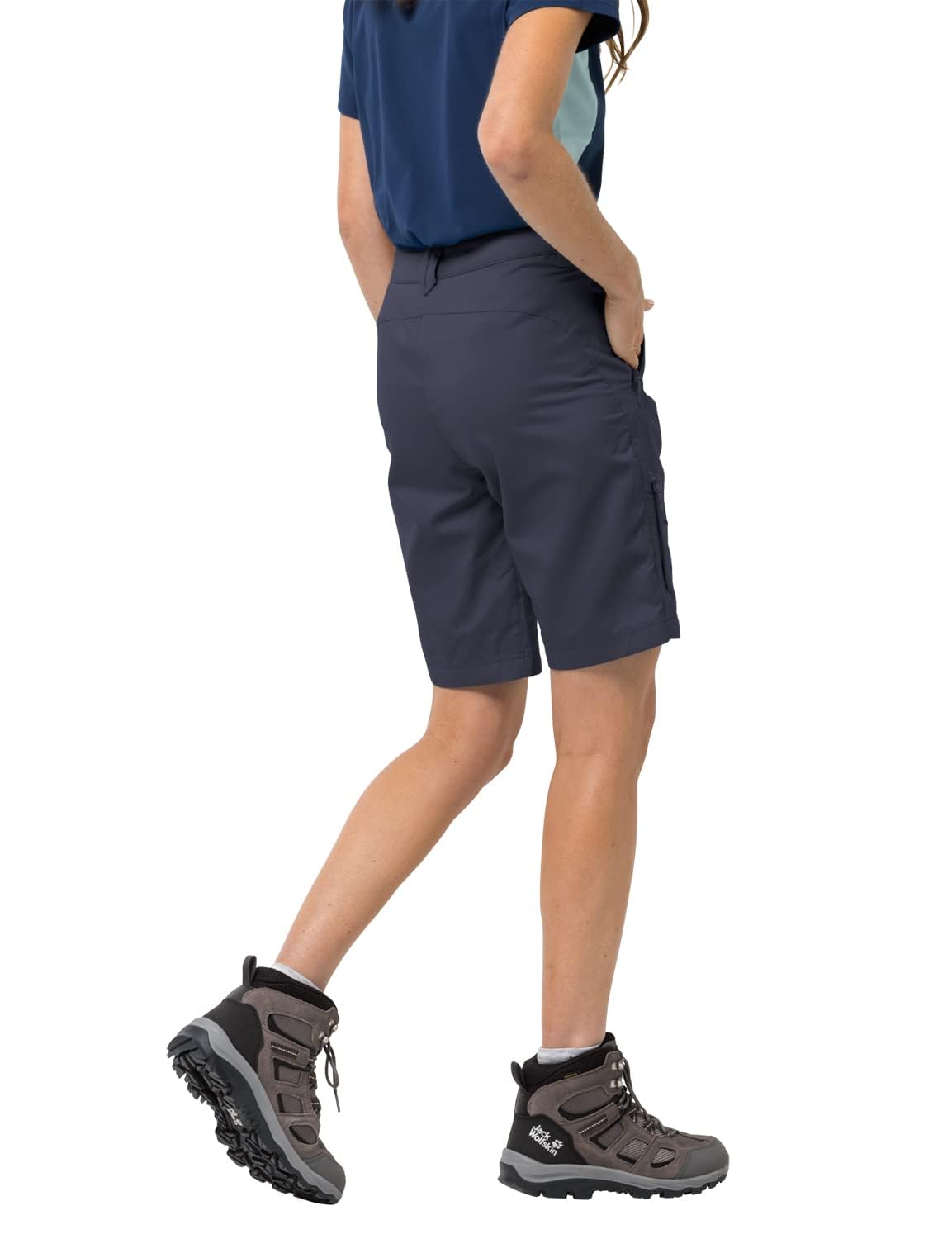 Pantalones cortos Jack Wolfskin Activate Track de mujer elásticos y repelentes al agua 4