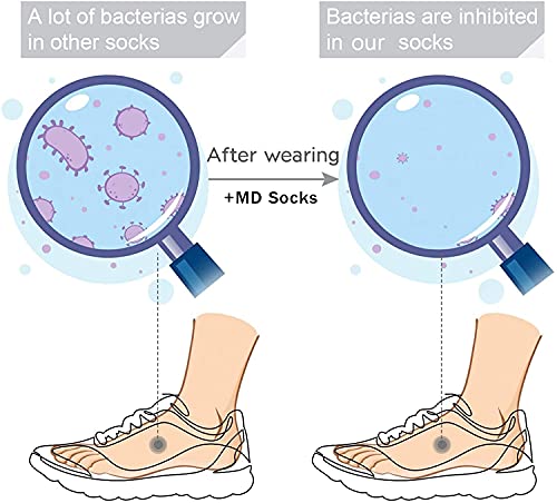 +MD 6 paar ultracomfortabele, vochtafvoerende bamboekwartsokken voor heren - Afbeelding 5