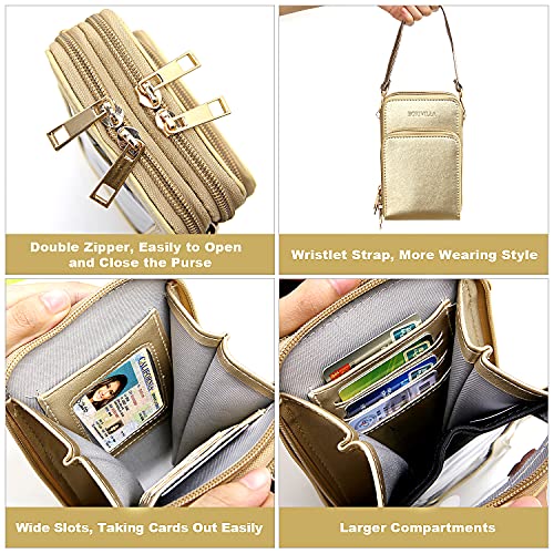 Image of Crossbody Cellphone Purse Women Touch Screen Bag RFID Blocking Wallet Handbag Shoulder Strap